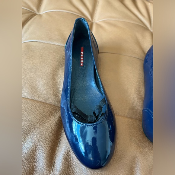 Beautiful Navy Prada Ballerina Flats - Picture 8 of 12